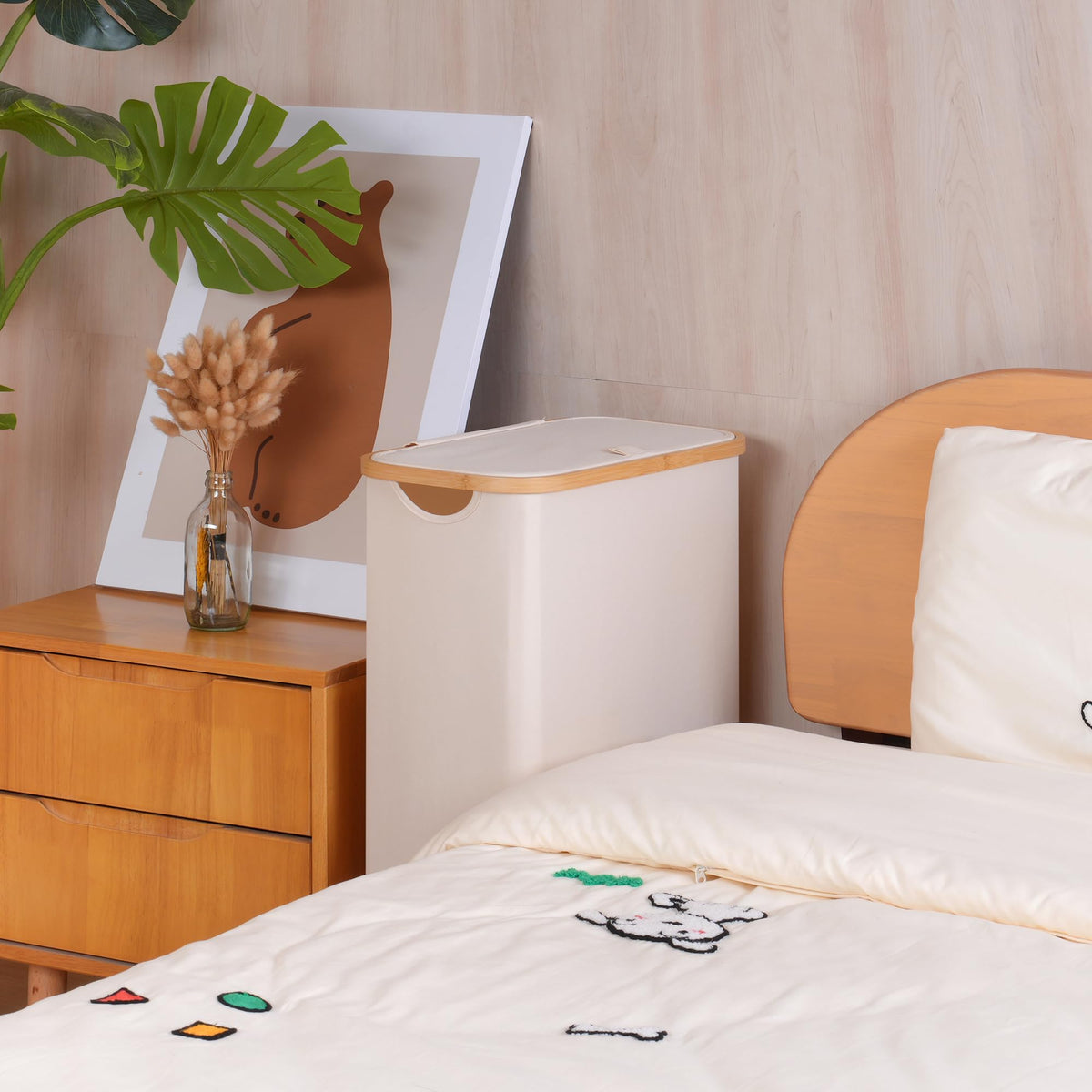 Merkisa Slim Laundry Basket fits dorms and small spaces for easy storage.