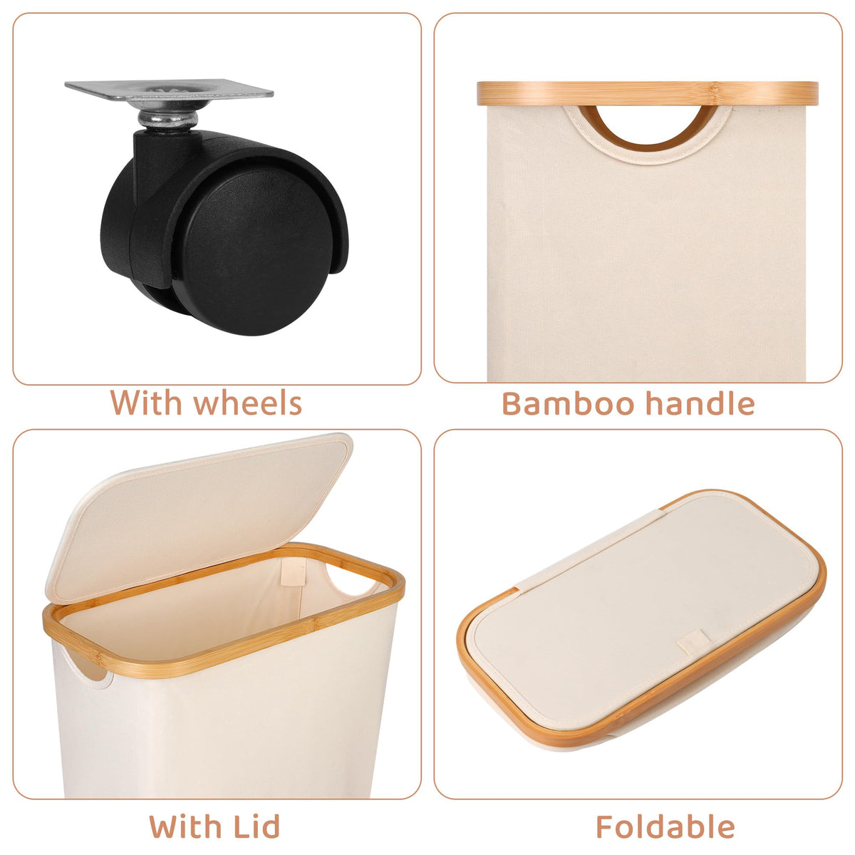 Merkisa Slim Laundry Basket lid helps contain odors and keep clothes hidden.