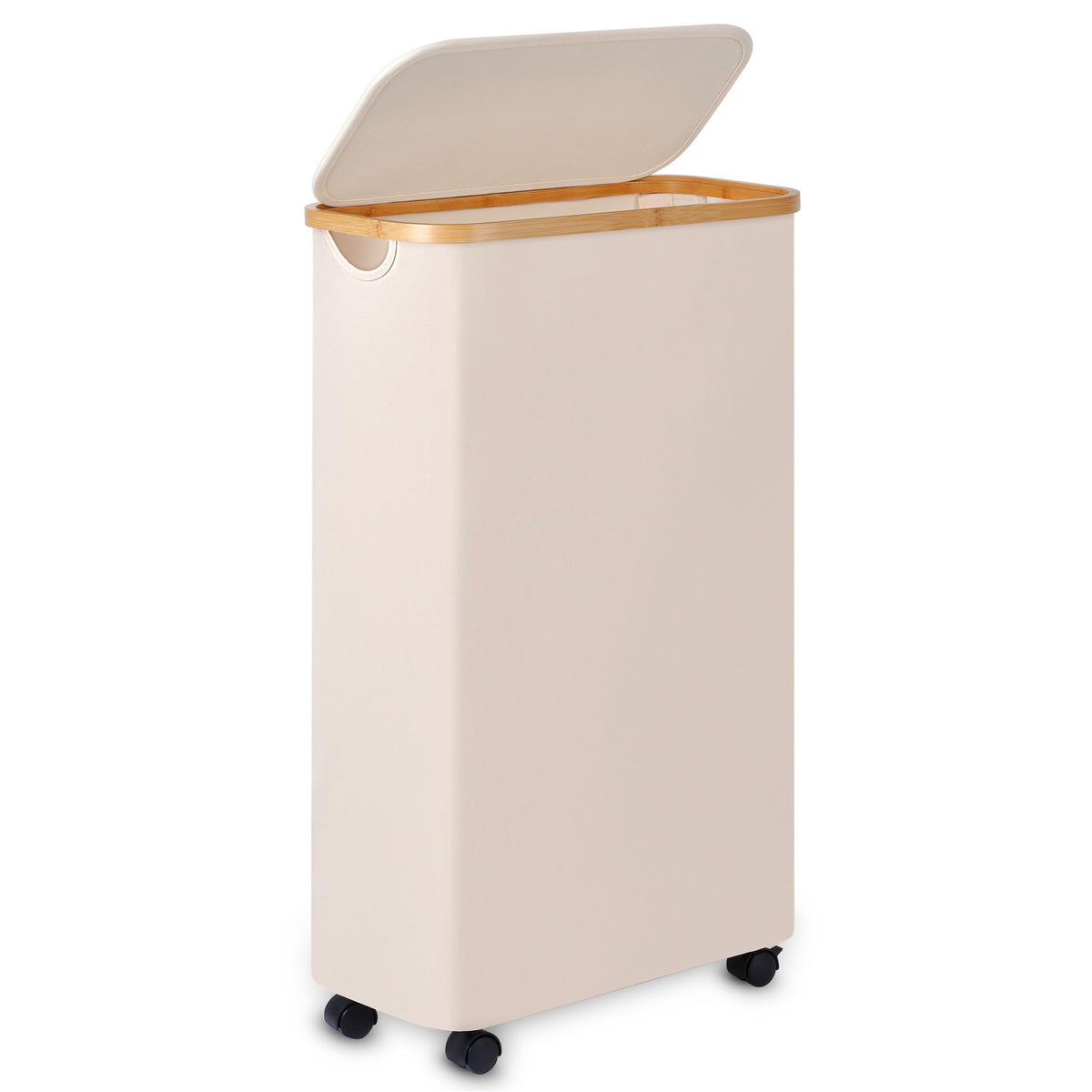 Merkisa Slim Laundry Basket with Wheels for easy mobility during laundry tasks.