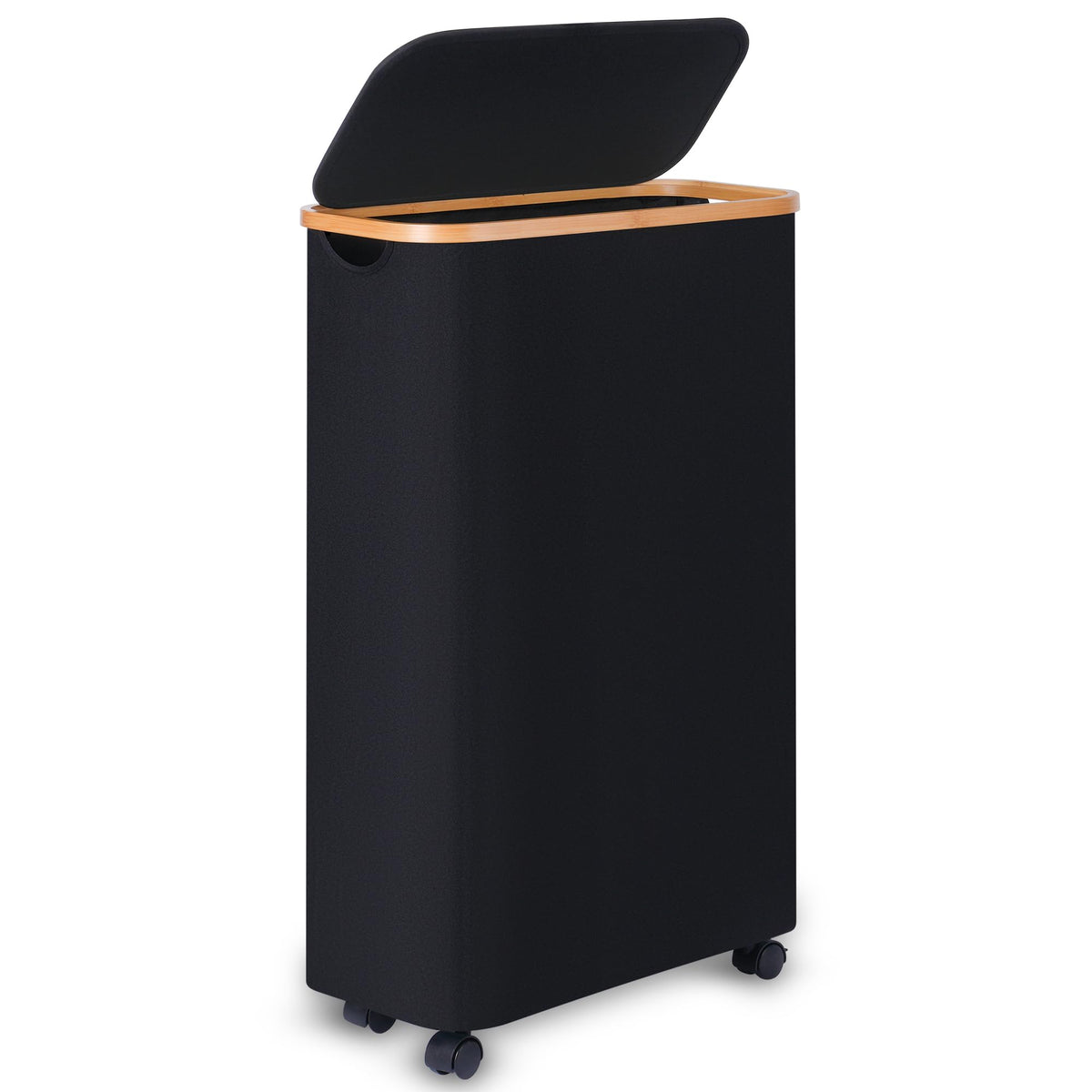 Merkisa Slim Laundry Basket with Wheels for easy mobility across rooms.