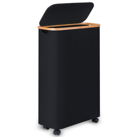 Merkisa Slim Laundry Basket with Wheels for easy mobility across rooms.
