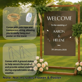 Merrifete easel assembly guide speeds setup for planners and couples