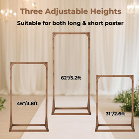 Merrifete heavy-duty wood easel base keeps signs upright on indoor floors