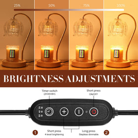 Merrtody candle warmer timer controls enable 2H, 4H, or 8H auto-off