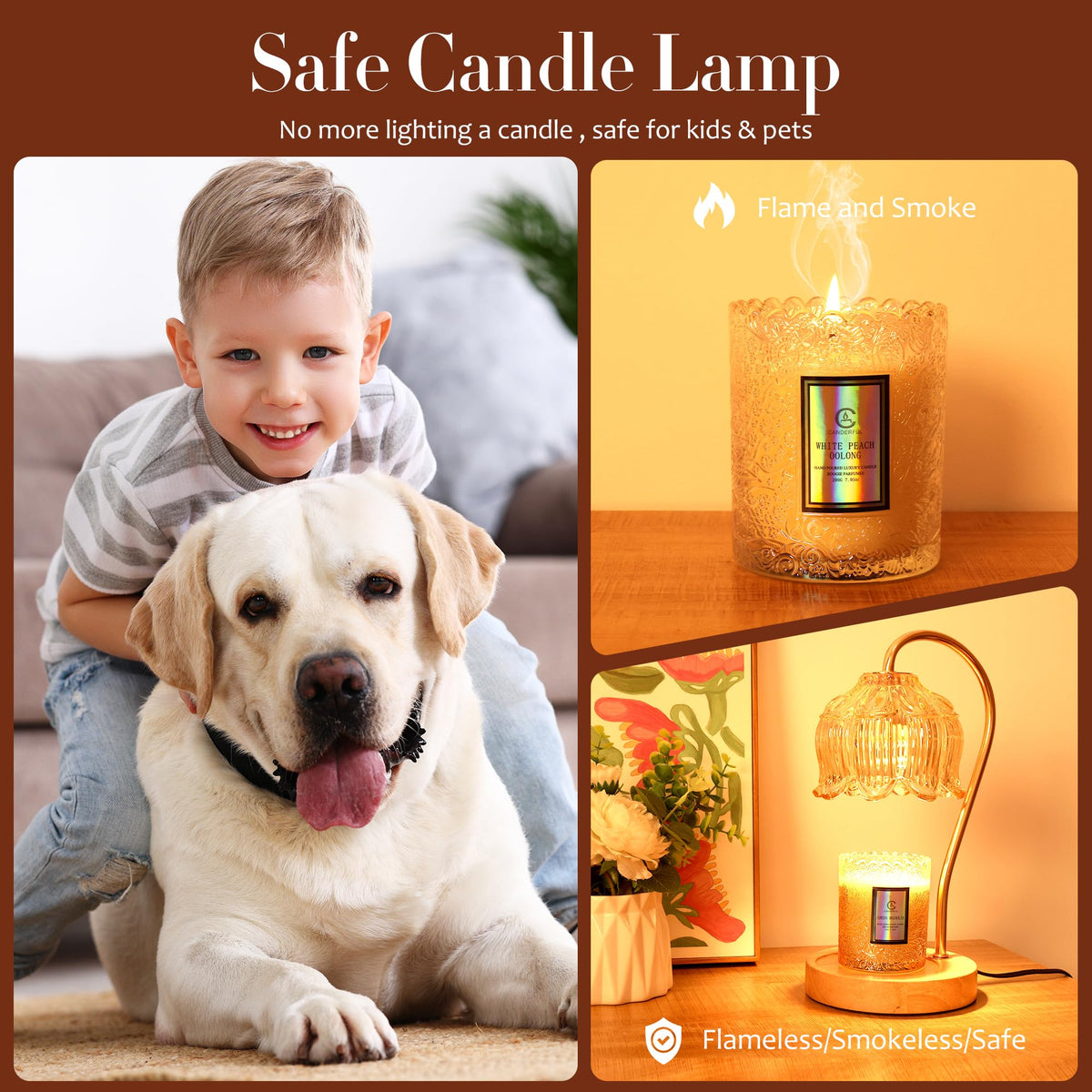 Merrtody flower candle warmer with bulbs included lets fragrance flow
