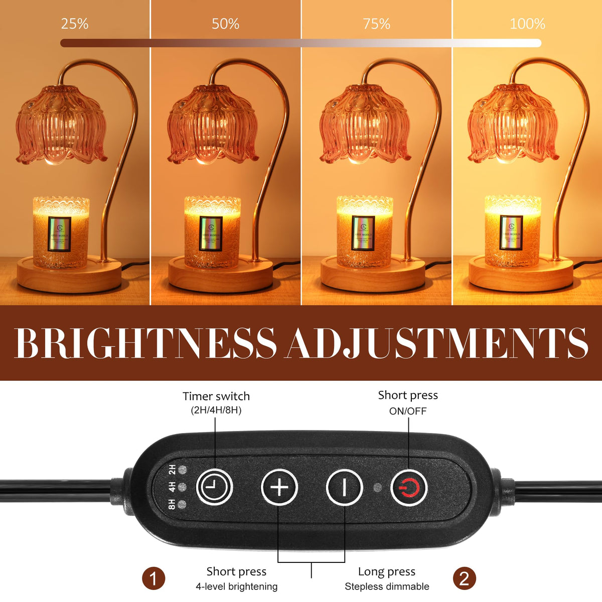 Flameless safety design of Merrtody flower warmer lamp