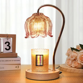 Merrtody Flower Candle Warmer Lamp with Timer diffuse steady fragrance