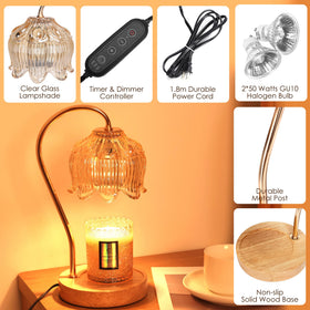 Merrtody flower candle warmer timer function highlights convenience