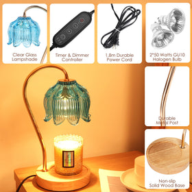 Merrtody wood-base gold-pole design adds contemporary style
