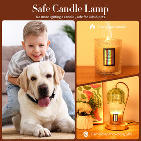 Merrtody sturdy wood base and gold pole provide stable support for candles.