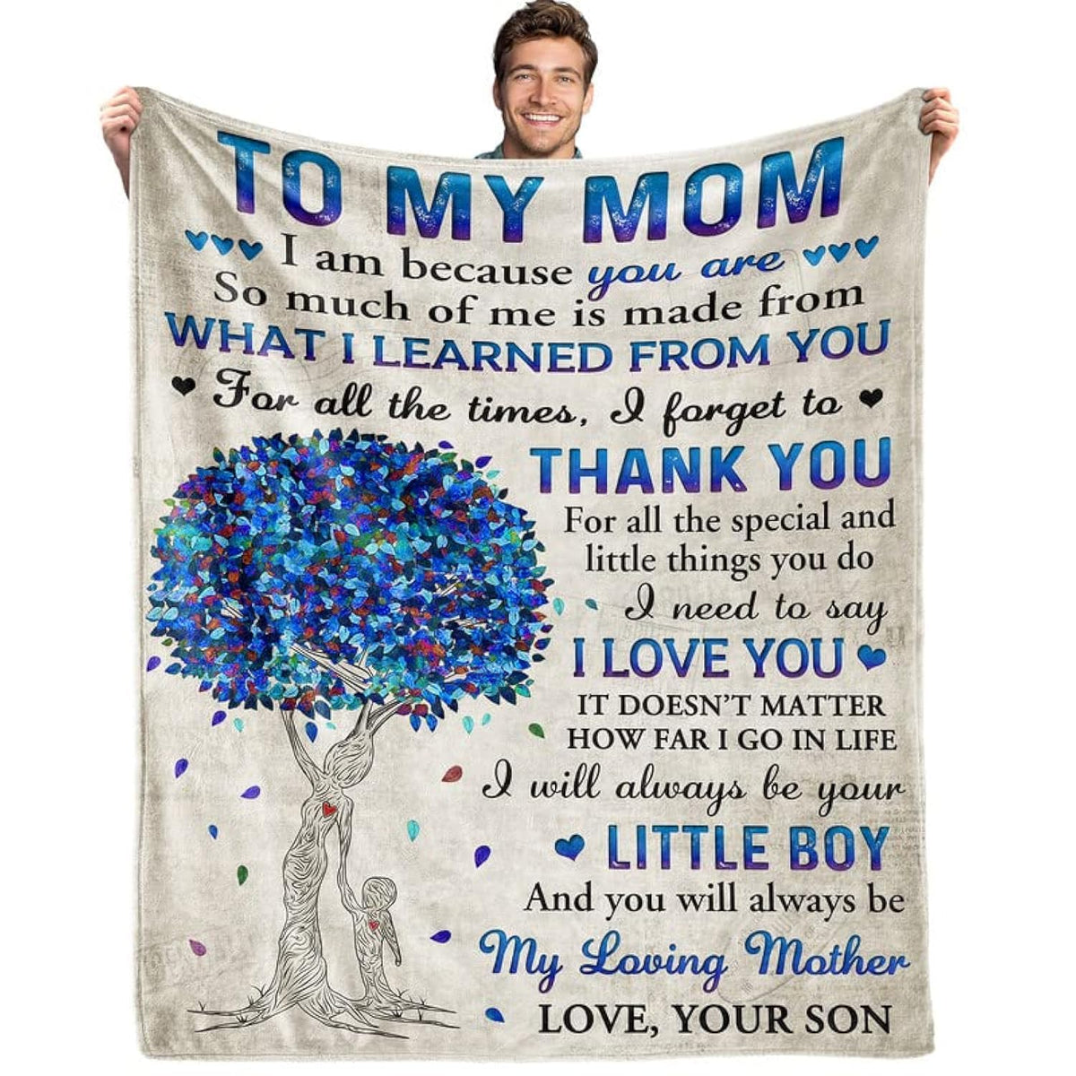 Merry Carve mom flannel blanket soft fabric for cozy afternoons
