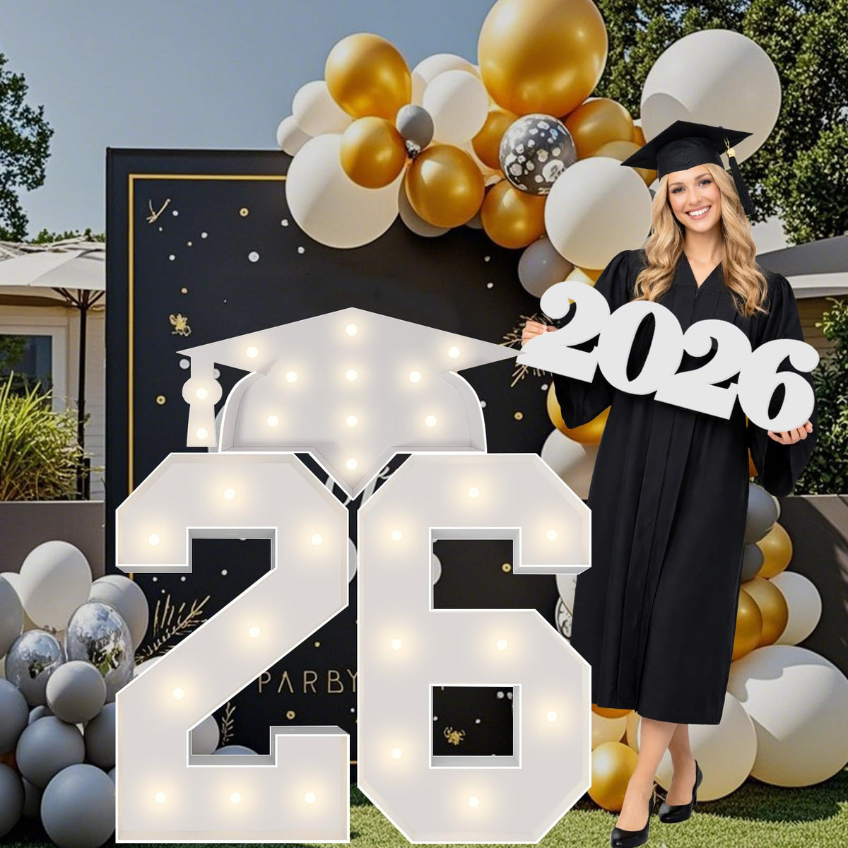 Merry Mosaics graduation 26 numbers kit ready to enhance Class of 2026 photo backdrops.
