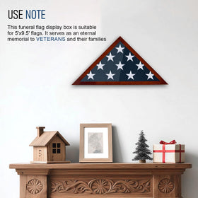 Meryndou flag display case removable back red for easy flag insertion