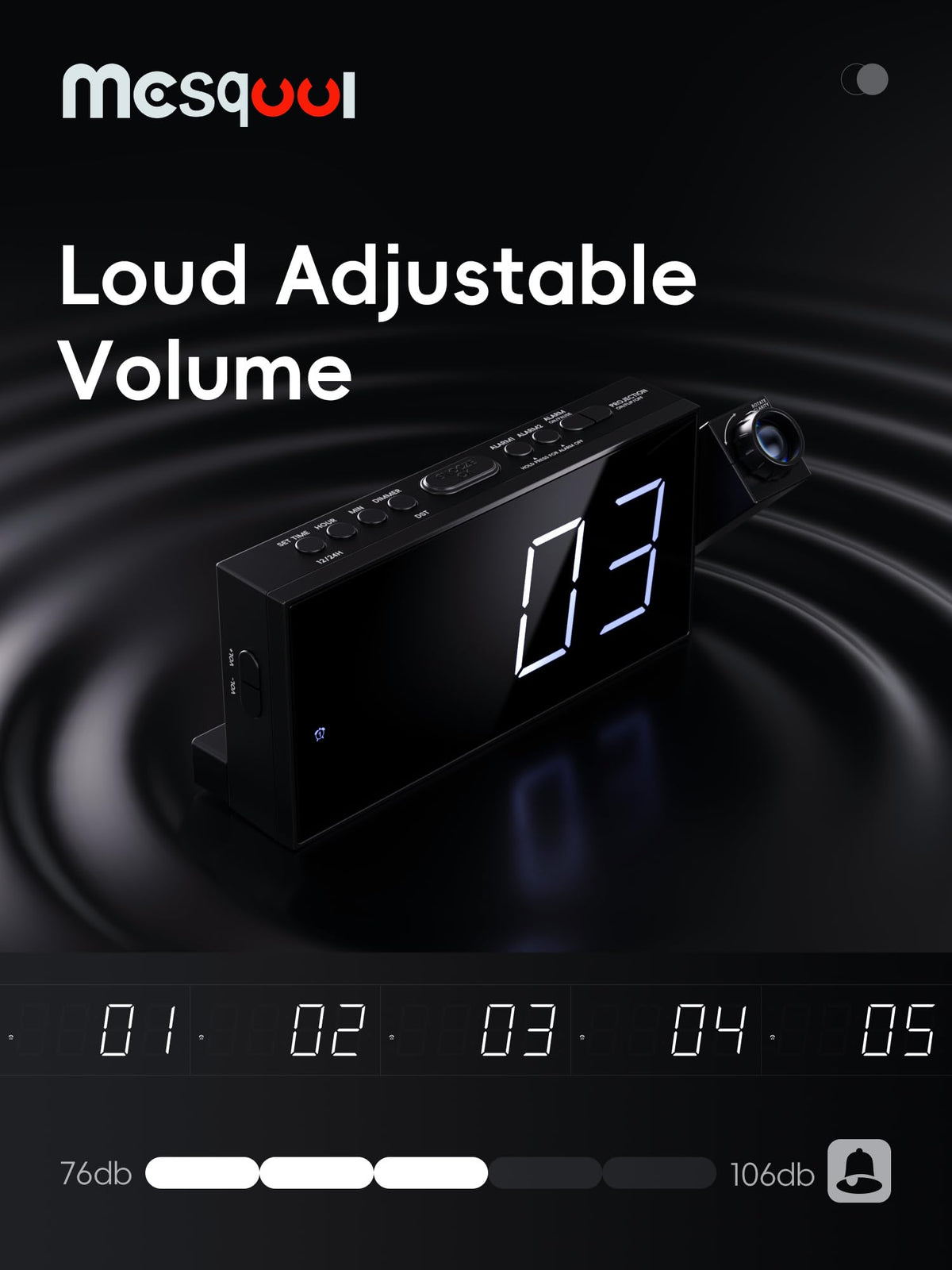 Mesqool DST and 12/24H options simplify time settings