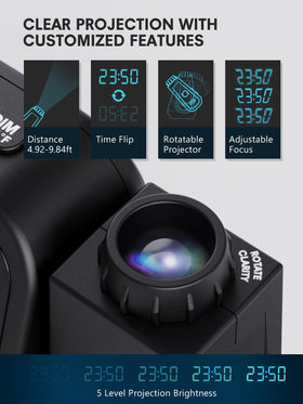 Mesqool dual alarms with weekday and weekend modes to fit your routine.