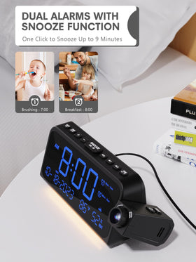 Mesqool alarm with adjustable volume helps heavy sleepers wake on time.