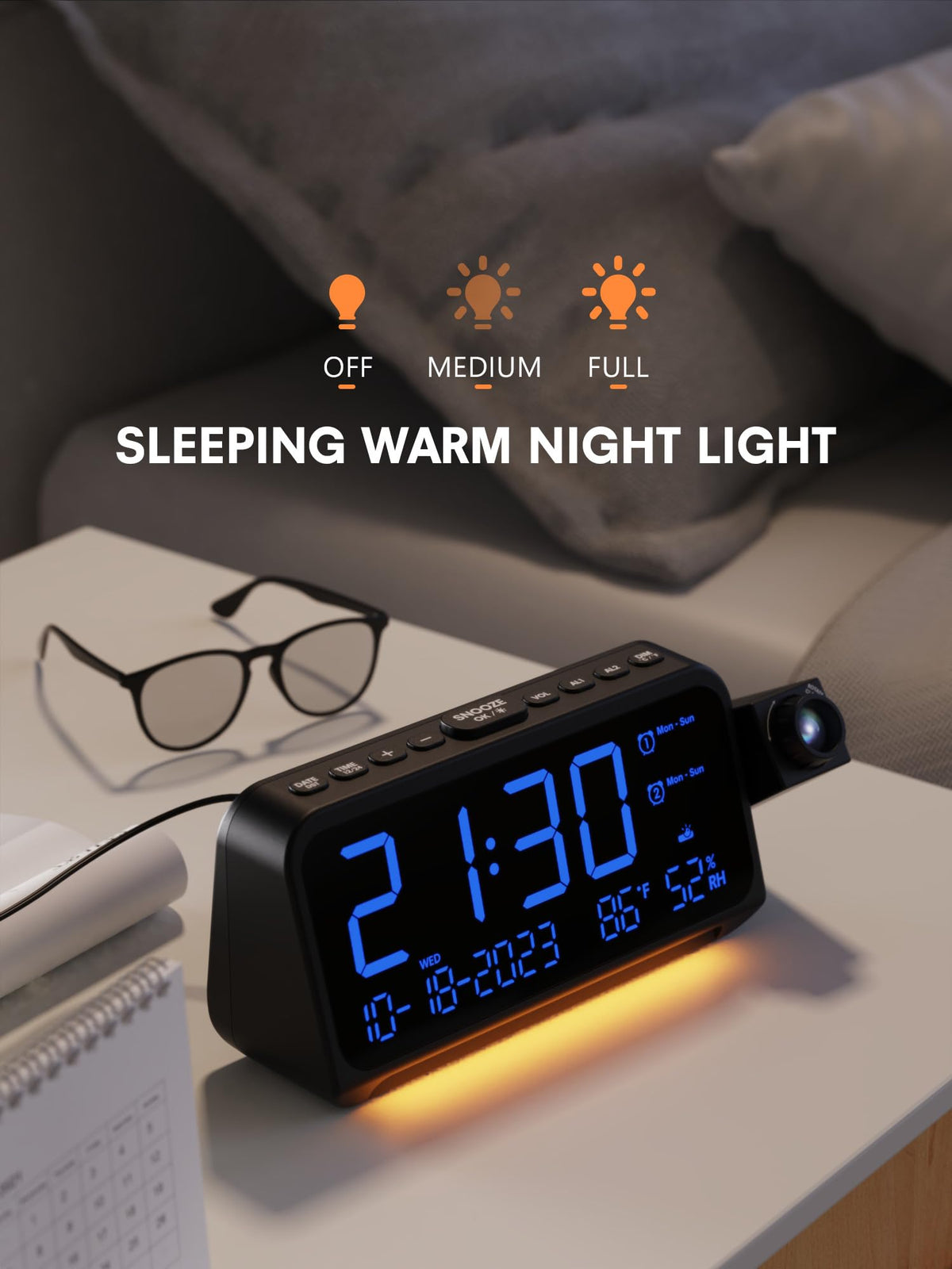 Mesqool Type-C USB port and USB charger to power devices overnight.