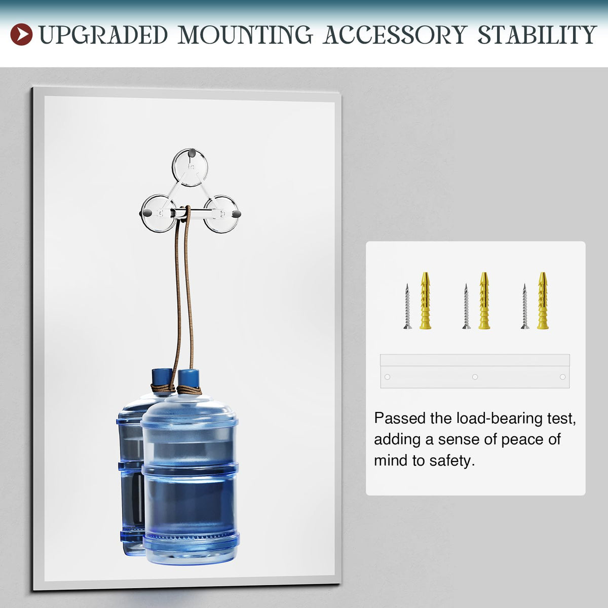 Lightweight Mestikits frameless mirror simplifies wall mounting and handling