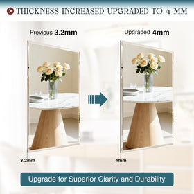 Vertical wall-mount option for Mestikits frameless mirror saves space