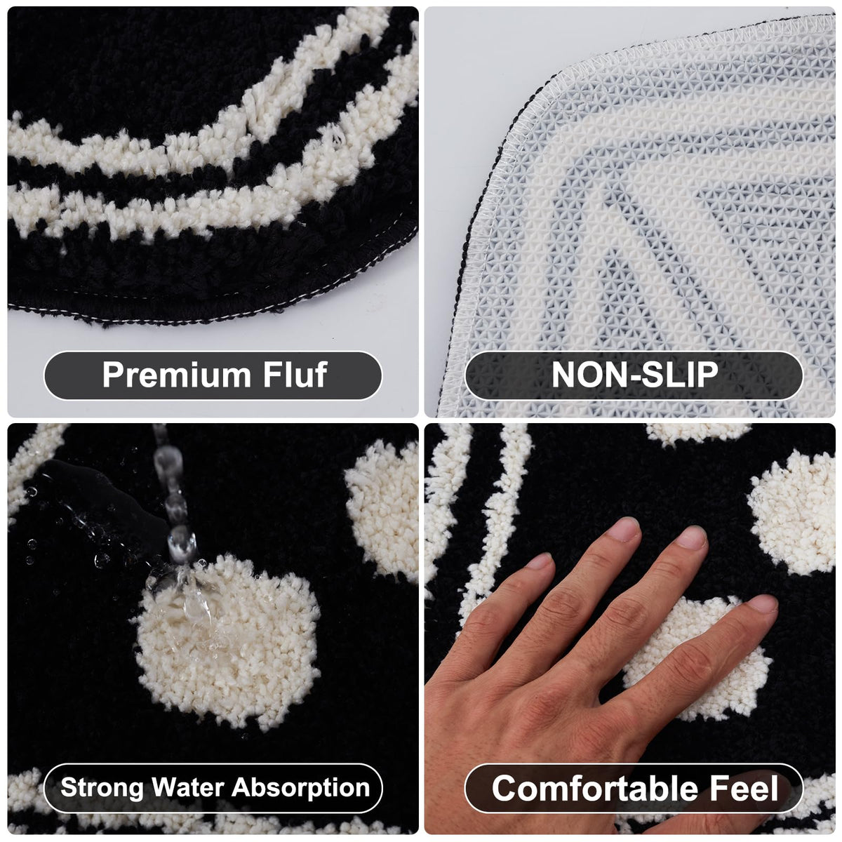 Meudid Dice Rug protects floors and keeps feet warm in entryways.