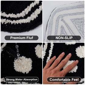 Meudid Dice Rug protects floors and keeps feet warm in entryways.