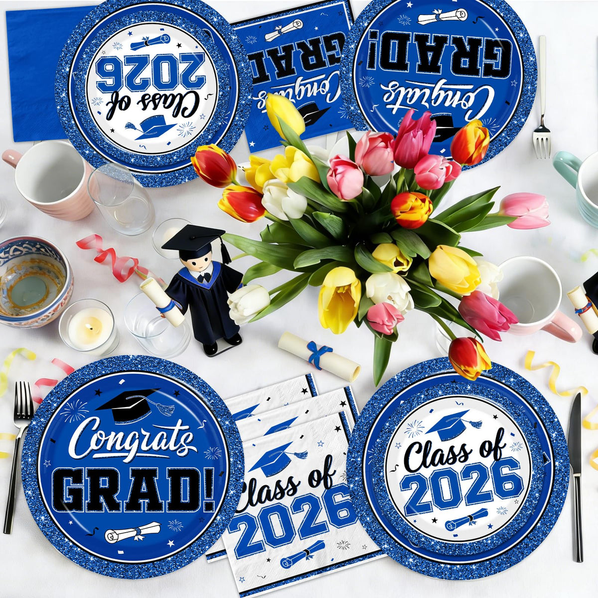 Meuqeaju Congrats Grad printed napkins enhance party ambiance and photo moments