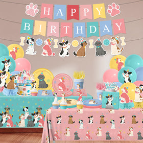 Meuqeaju puppy party napkins showcase paw prints for cute table settings