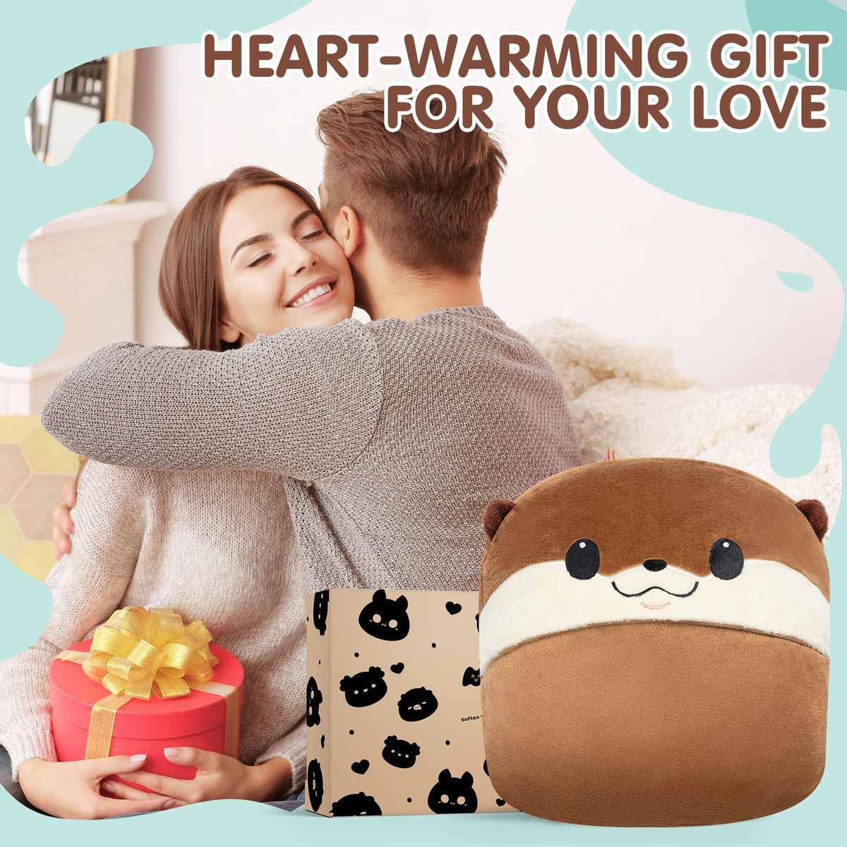 Mewaii Ultimate Softness Otter Blanket Hoodie packaging image showing gift-ready design