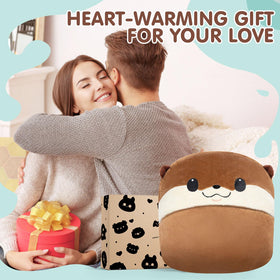 Mewaii Ultimate Softness Otter Blanket Hoodie packaging image showing gift-ready design