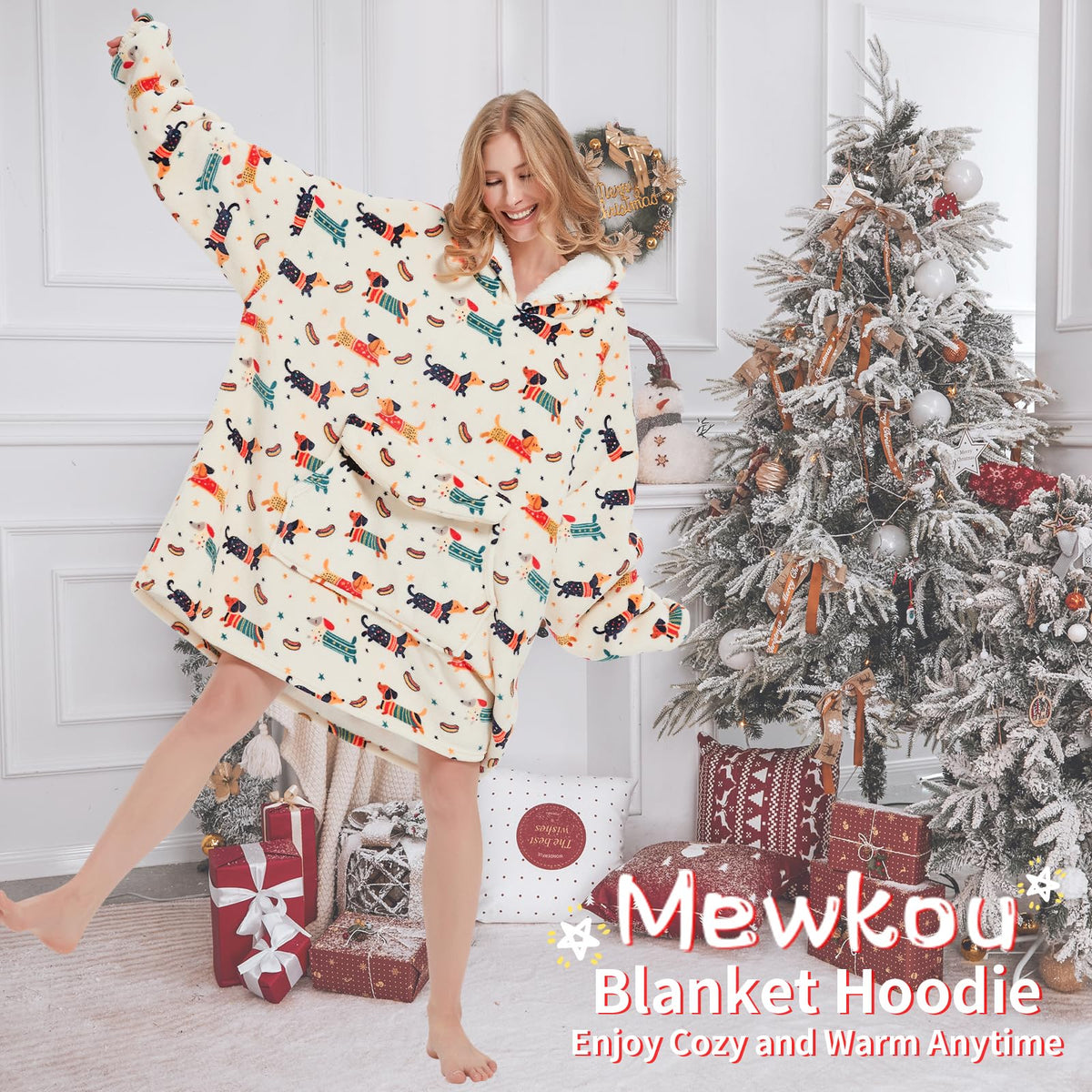 Mewkou 280gsm upgraded fabric highlights durable warmth