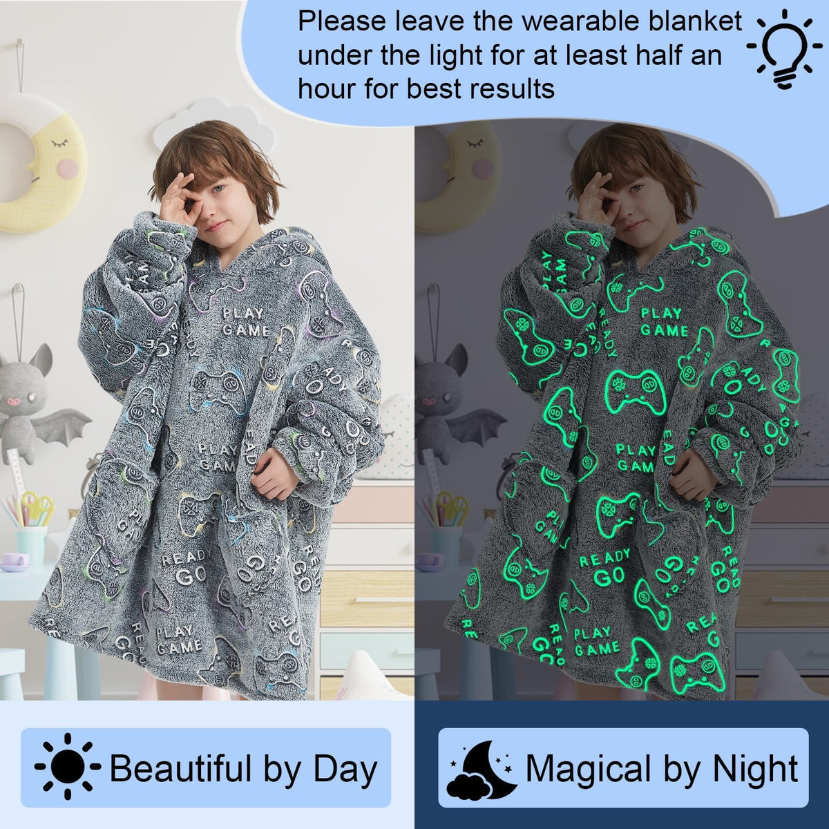 Mewkou oversized sherpa kids hoodie; extra warmth and room to grow.