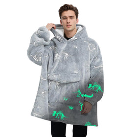 Mewkou wearable blanket hoodie with glow, ideal for cozy evenings.