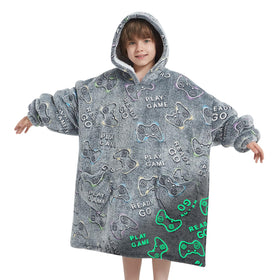 Mewkou wearable blanket hoodie for kids; cozy warmth on the go.