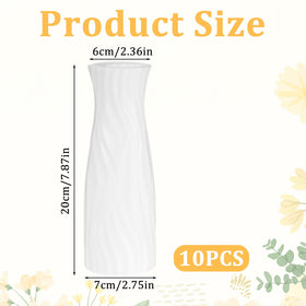 Meyeyaia bulk vase set, durable composite plastic for high-traffic spaces.