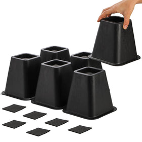 Mezchi bed riser 6 inch stable base boosts under bed storage and cleaning access