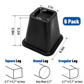Mezchi universal furniture riser supports various furniture with a secure base
