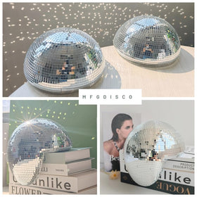 MFGDISCO sparkling mirror surface disperses light for day and night sparkle.