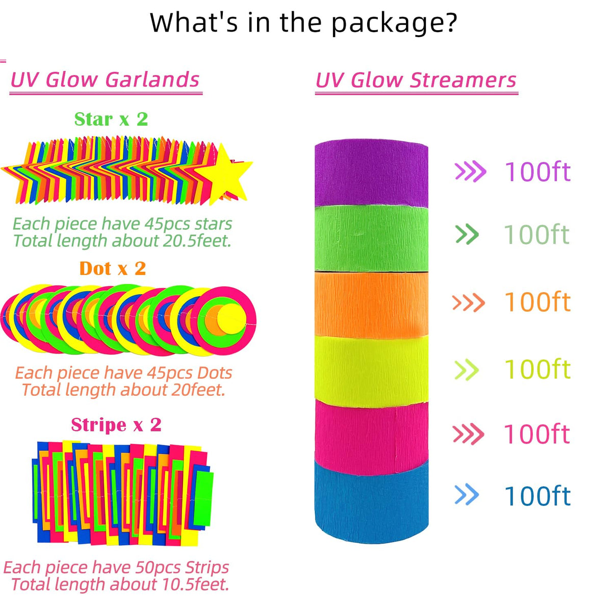 MFLUEEWR 702feet party decor kit offers versatile setup options for events.