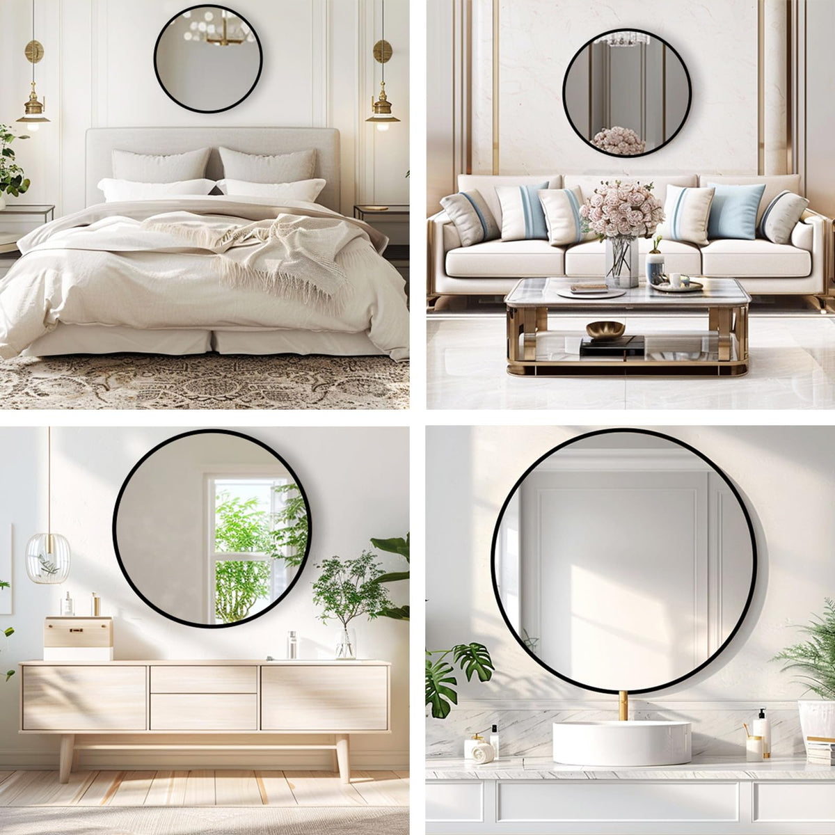 Mfring entryway mirror provides focal point and space perception