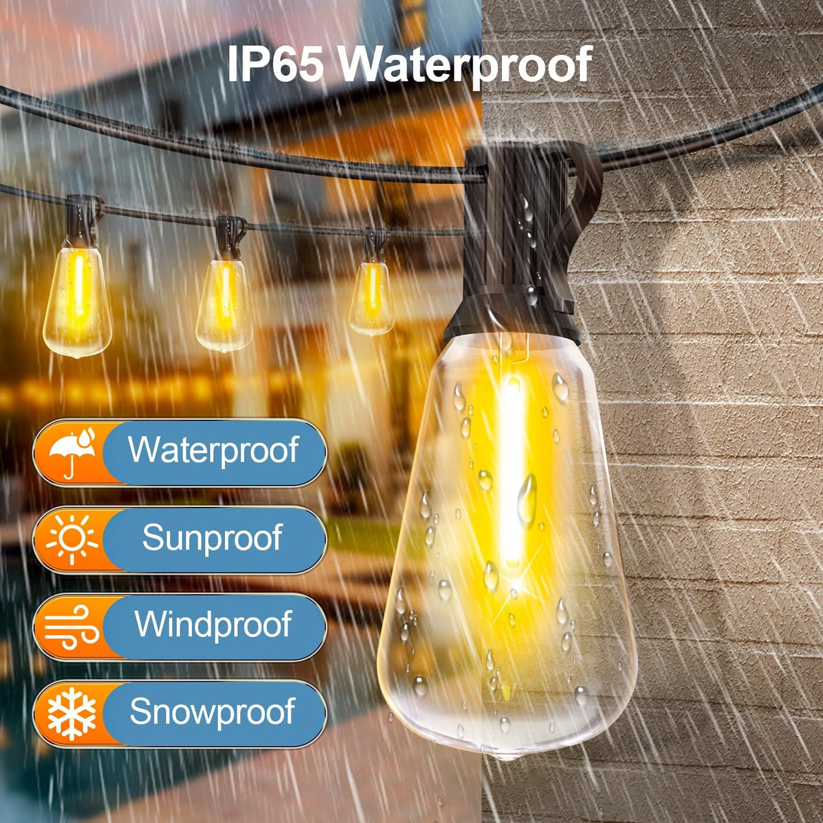 MGVIH E12 base bulbs for easy outdoor installation