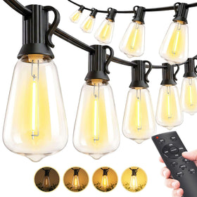 MGVIH outdoor string lights 65ft illuminate patios with warm ambience