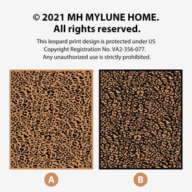 MH MYLUNE HOME cheetah-print blanket with reversible design for versatile decor.
