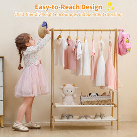 MHACVVO Durable bamboo finish complements decor during daily play