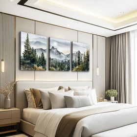 MHARTK66 bedroom wall decor—wood-framed print adds warmth and texture