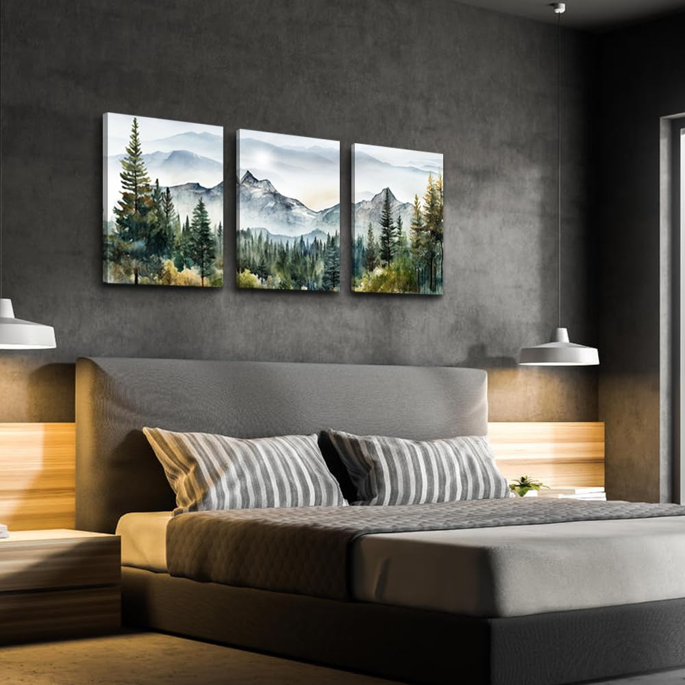 MHARTK66 framed canvas art collection—versatile 3-panel setup for versatile spaces