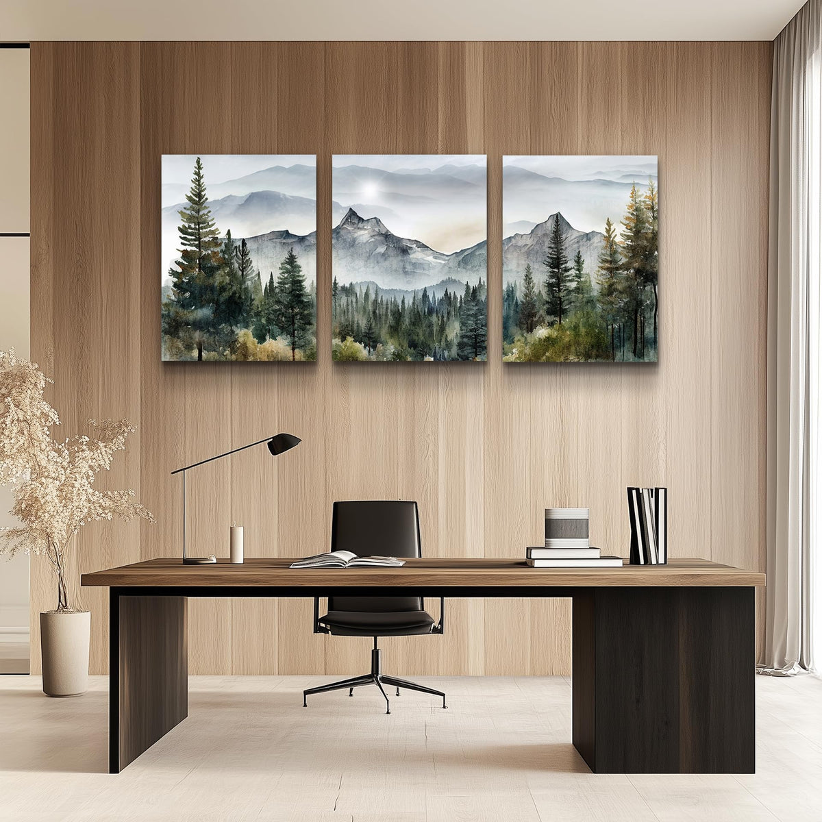 MHARTK66 nature landscape decor—signature ink tones enhance neutral palettes