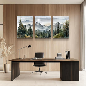 MHARTK66 nature landscape decor—signature ink tones enhance neutral palettes