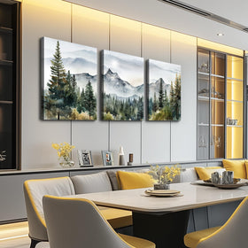 MHARTK66 office decor forest landscape prints—calming visuals for workspaces