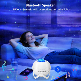 MHAZDZE Galaxy Projector includes built-in white noise for relaxed sleep and focus.