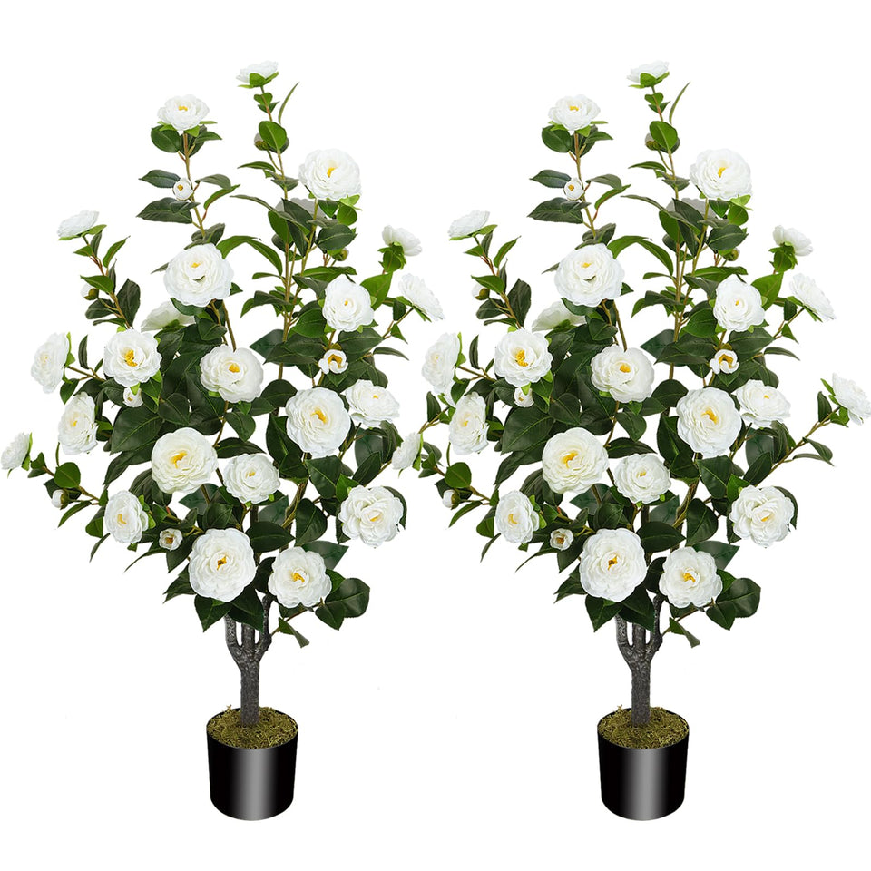 MHMJON camellia tree, 43-inch display, perfect for seasonal indoor and outdoor decor.